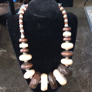 Brown and beige necklace